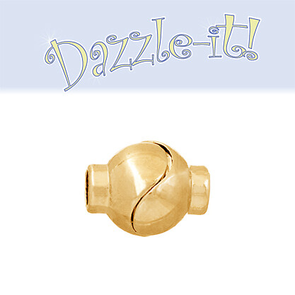 Magnetic Ball Clasp Gold Plate 14.5 x 10mm