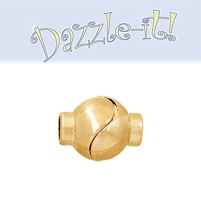 Magnetic Ball Clasp Gold Plate 14.5 x 10mm