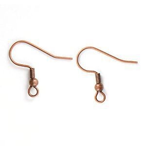 Shepard Hook Earrings Antique Copper 25prs