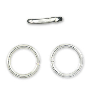 Jump Ring 6mm Pkg of 20 Silver Plate