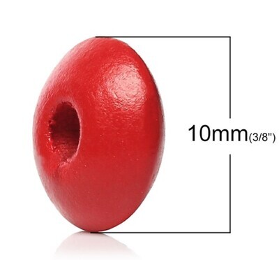 Wood UFO Pkg of 50 Red