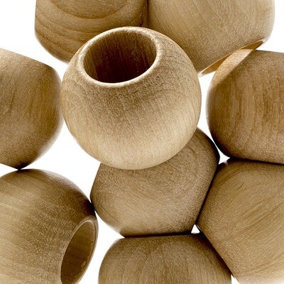 Czech Wood 16x20mm Natural Big Hole
