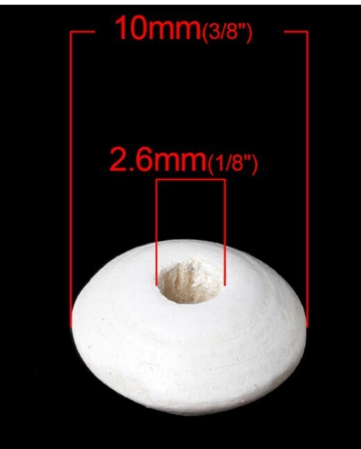 Wood UFO Pkg of 50 White