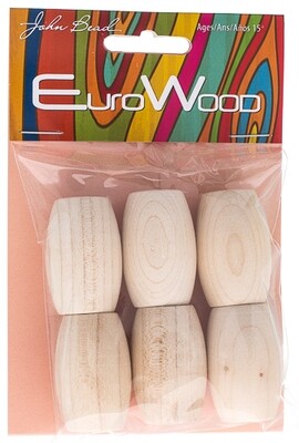 Czech Wood Natural 22x33mm Oval