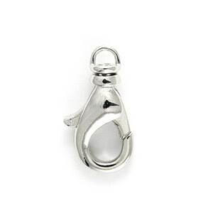 Lobster Claw 10mm Rhodium Plate 4pcs