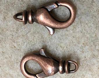 Lobster Claw 15mm Swivel Antique Copper pkg of 2