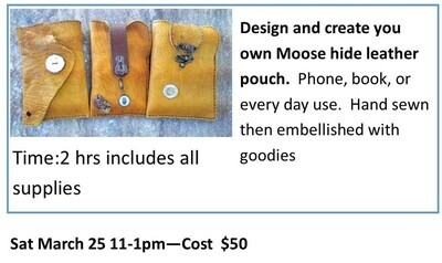 CLASS: Moose Hide Leather Pouch TBA