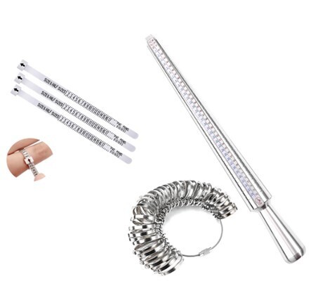 Ring Mandrel with Ring Sizer and Measuring Gauge