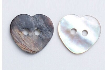 Black Lip Oyster 12mm Heart 4pcs