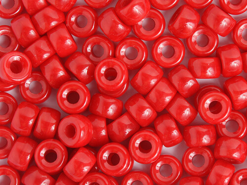 Crow Bead 6mm Opaque Red 25 count