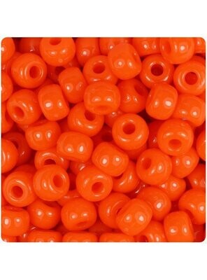 Crow Bead 6mm Opaque Orange 25 count