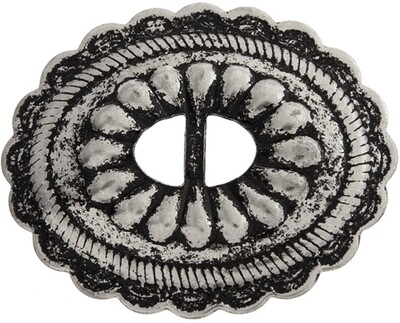 Concho Slide Oval Antique Silver 40x50mm
