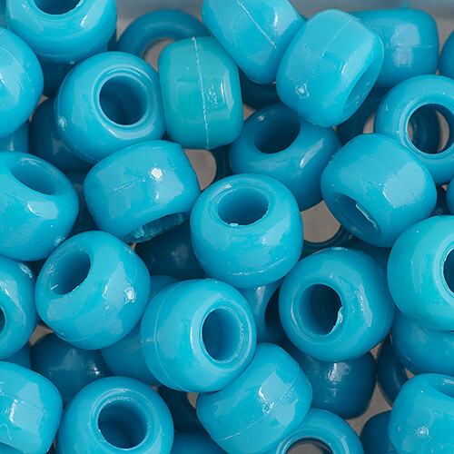 Pony Bead Opaque Turquoise 9mm Aprx 100