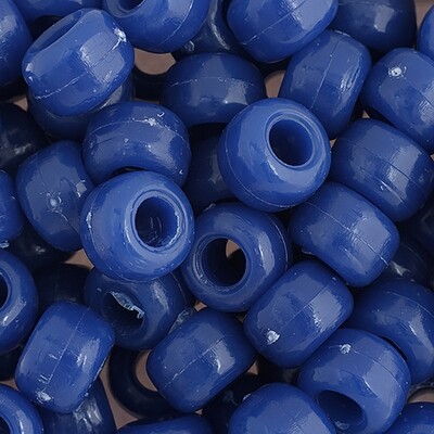 Pony Bead Opaque Blue 9mm Approx 100