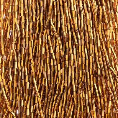 Bugles Sz 2 Silverlined Brown Strung