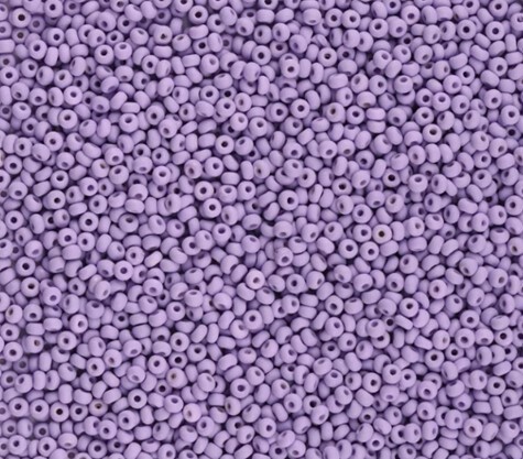 Permalux Czech Glass Sz 10 Dyed Chalk Lavender Matte