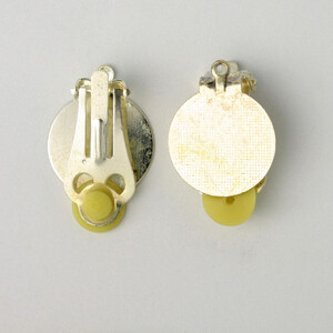 Clip On Earrings with Pad Brass 15mm 1 pr