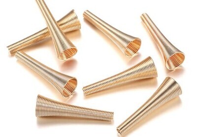 Cones Gold Matte Coiled 30x8mm