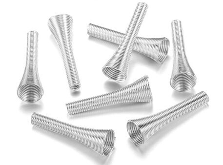 Cones Silver Plate Coiled 30x8mm