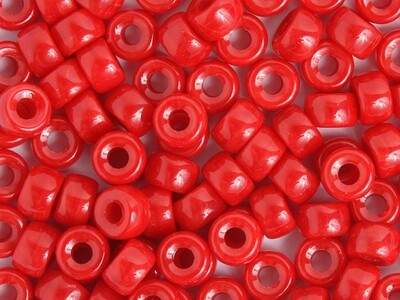 Crow Bead Opaque Light Red 9mm 10 Count