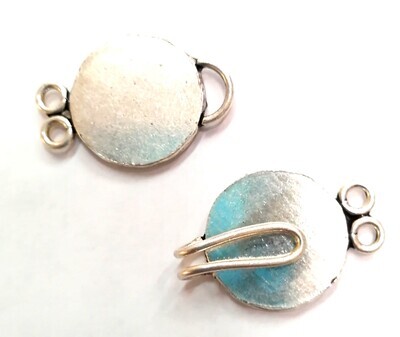 Bali Style Silver Hook and Eye Clasp
