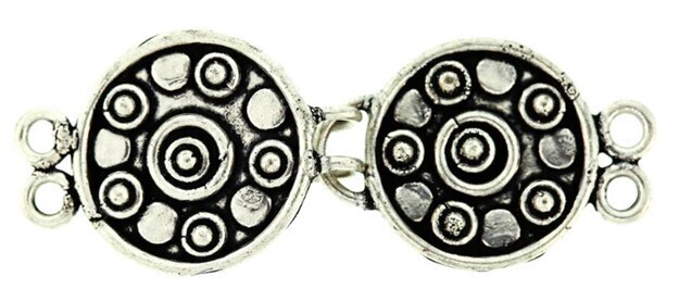 Bali Style Silver Hook and Eye Clasp