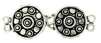 Bali Style Silver Hook and Eye Clasp