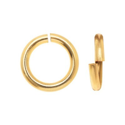 Jump Ring 8mm Gold Plate pkg of 20