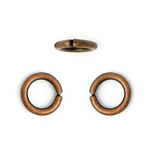Jump Ring 8mm Antique Copper 16ga Pkg of 10