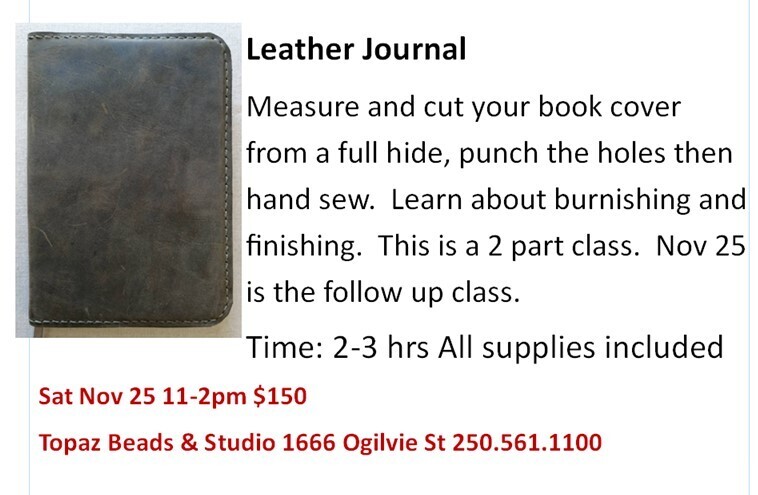 CLASS: Leather Journal 2 Parts Sat June 14 11-1 &amp; Sat June 21 11-1