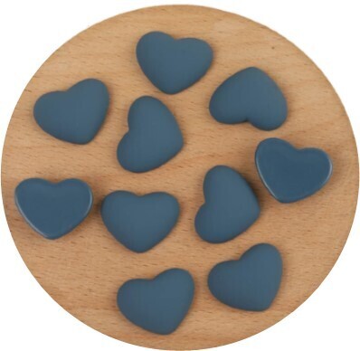 Cabochon Blue Heart Matte 25mm