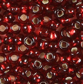 Silverlined Sz 6 Dark Red