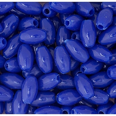 Oat Beads 9x6mm Pkg of 100 Royal Blue