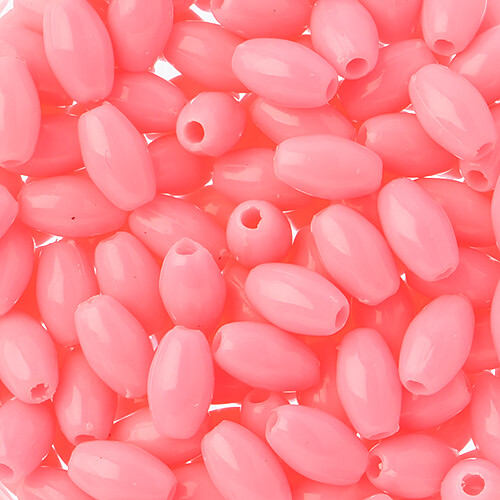 Oat Beads 9x6mm Pkg of 100 Pink