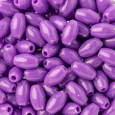 Oat Beads 9x6mm Pkg of 100 Purple