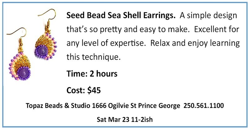 CLASS: Seed Bead Sea Shell Earrings TBA