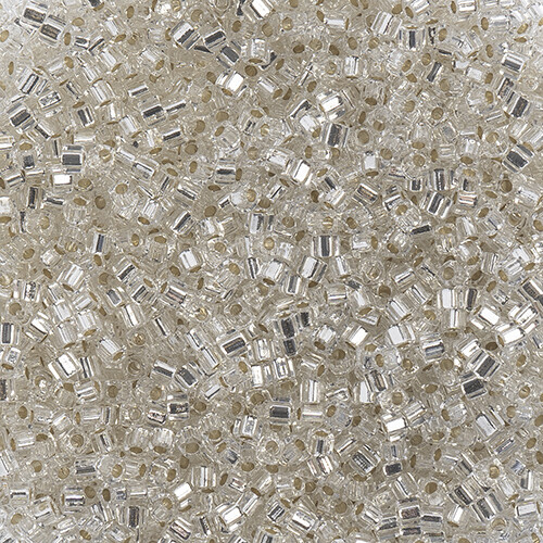 Miyuki Square 1.8mm apx 20gm Silverlined Crystal