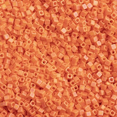 Miyuki Square 1.8mm apx 20gm Opaque Orange AB Matte