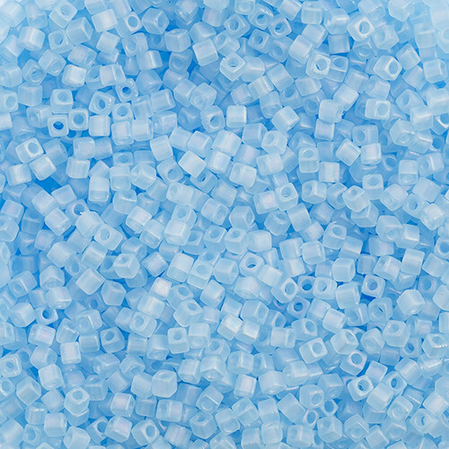 Miyuki Square 1.8mm apx 20gm Aqua Transparent AB Matte