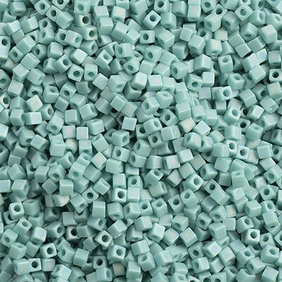 Miyuki Square 1.8mm apx 20gm Turquoise Green Opaque AB Matte