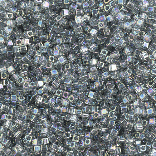 Miyuki Square 1.8mm apx 20gm Grey Transparent AB