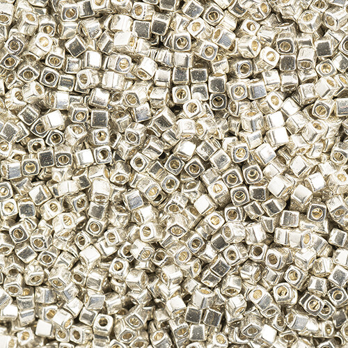 Miyuki Square 1.8mm apx 20gm Silver Galvanized