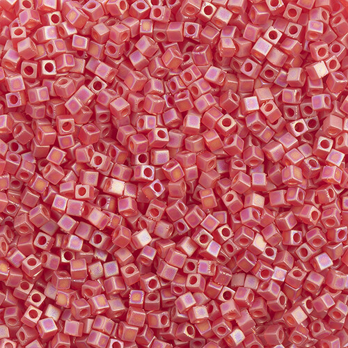 Miyuki Square 1.8mm apx 20gm Ruby Transparent AB Matte