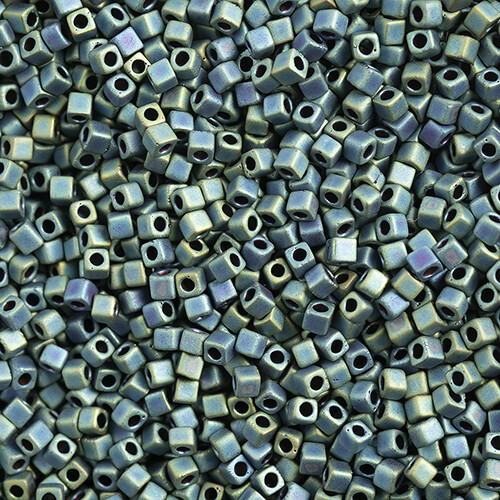 Miyuki Square 1.8mm apx 20gm Cobalt AB Matte Metallic