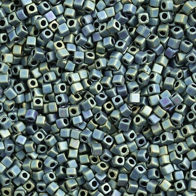 Miyuki Square 1.8mm apx 20gm Cobalt AB Matte Metallic