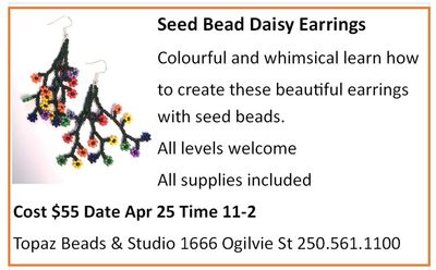 CLASS: Beaded Branch &amp; Daisy Earrings TBA