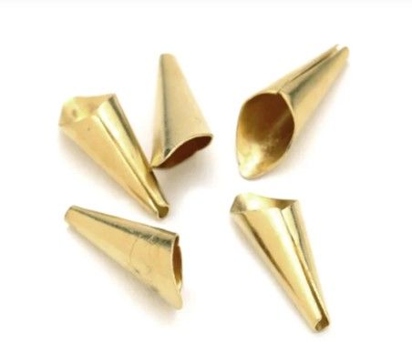 Crimp Ends Cone Silver Plate 10pcs