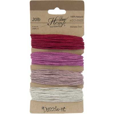 Hemp 20lb 1mm Shades of Ruby 9ft