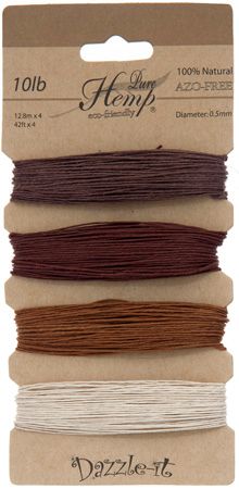 Hemp 20lb 1mm Shades of Bronze 9ft