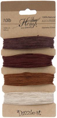 Hemp 20lb 1mm Shades of Bronze 9ft